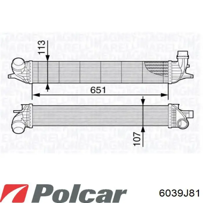 Интеркулер 6039J81 Polcar