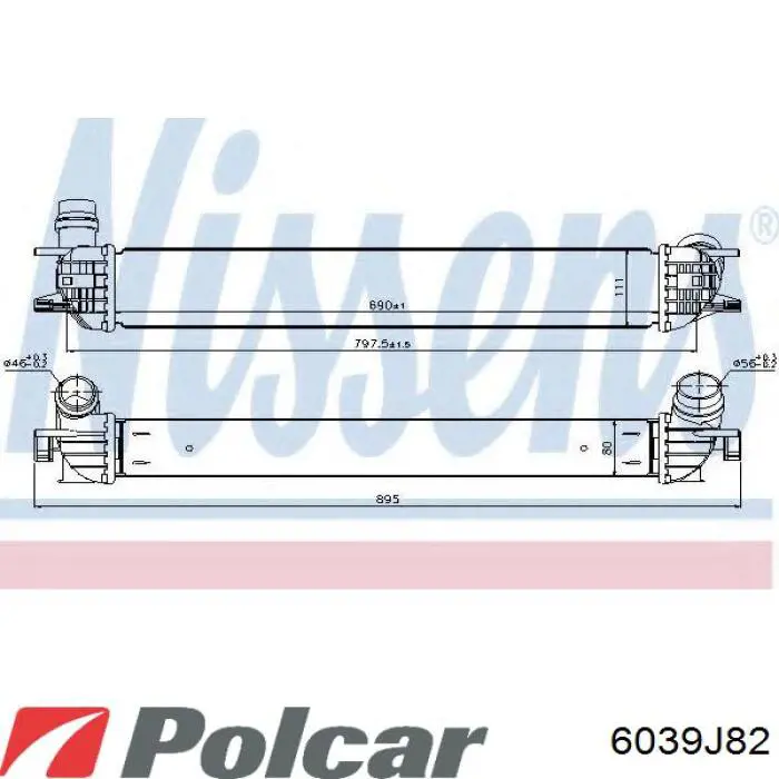 Интеркулер 6039J82 Polcar