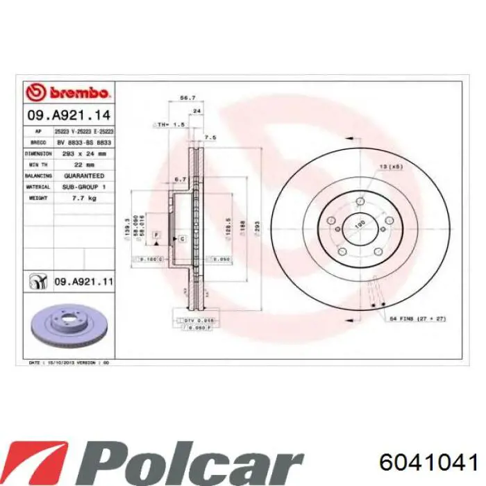 604104-1 Polcar суппорт радиатора верхний (монтажная панель крепления фар)