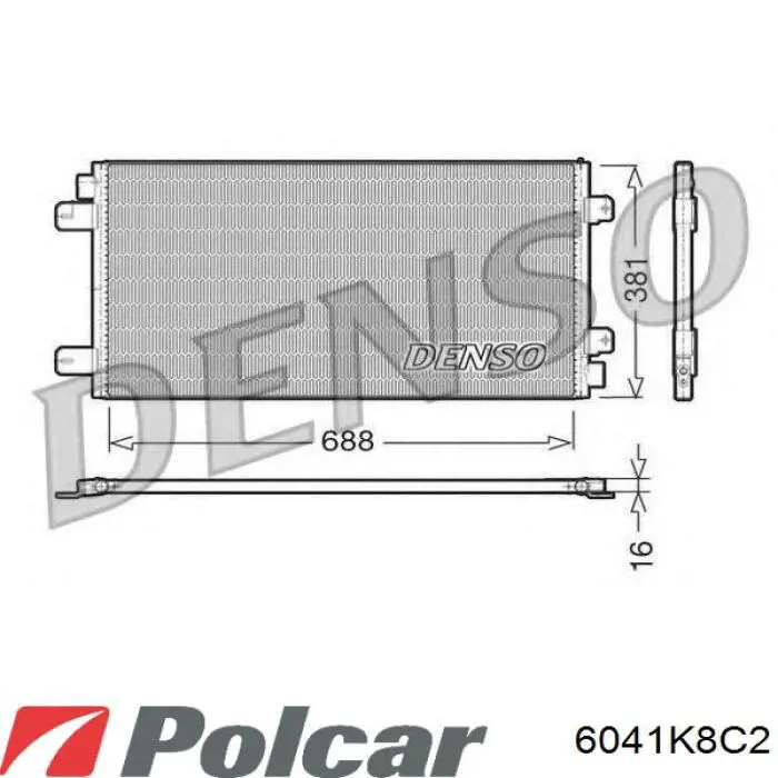Конденсатор кондиционера Renault (RVI) 93179746 цена, от 70.91 USD