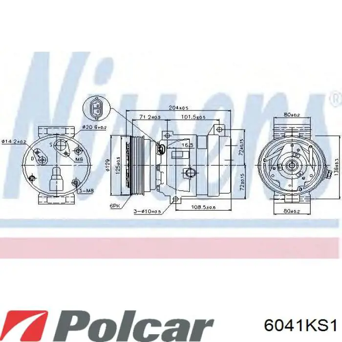Купить 6041KS1 Polcar Компрессор климатической установки