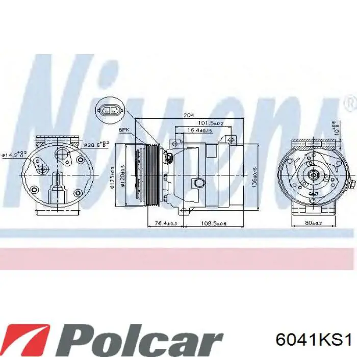 6041KS1 Polcar Компрессор хладагента