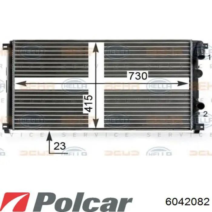 Радиатор 6042082 Polcar