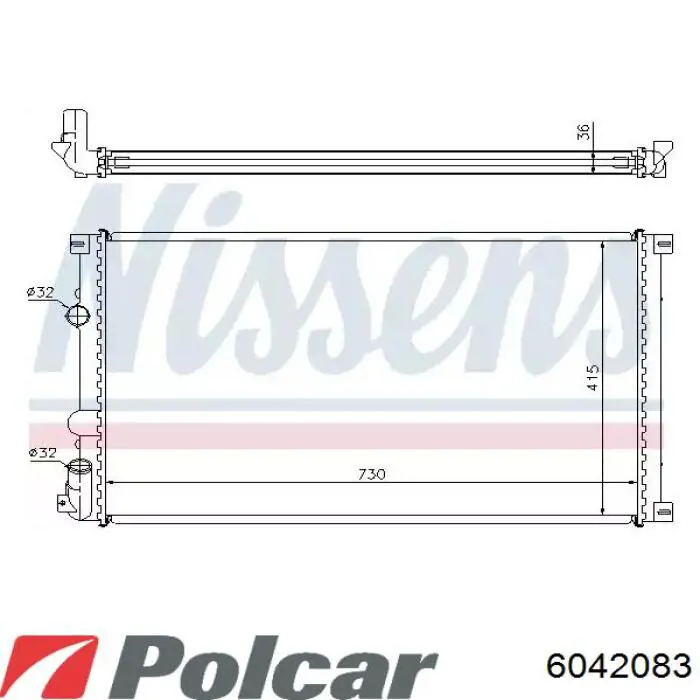 6042083 Polcar Радиатор основной