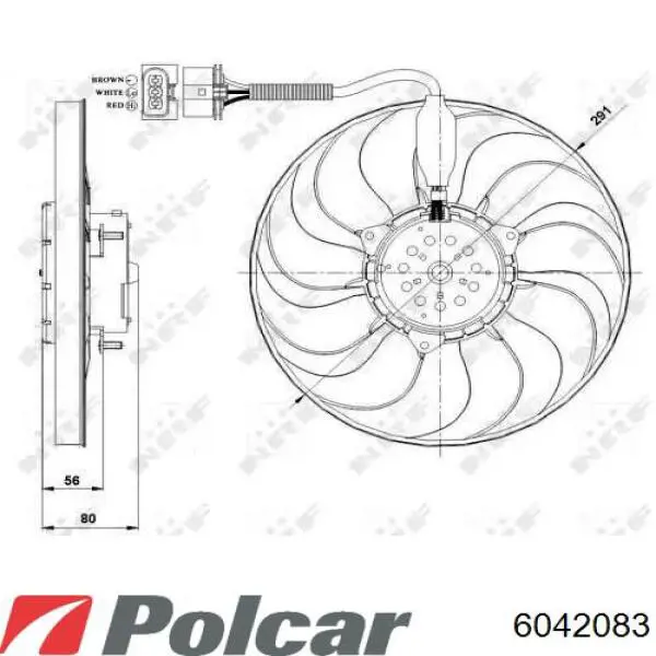 Радиатор охлаждения двигателя Polcar 6042083 цена, от 54.11 USD