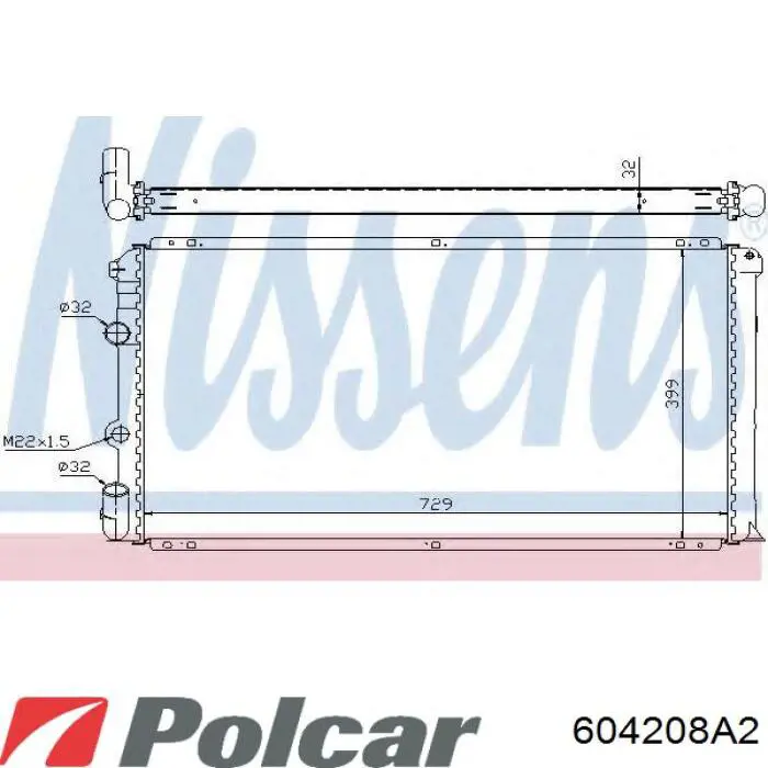 604208A2 Polcar Радиатор основной