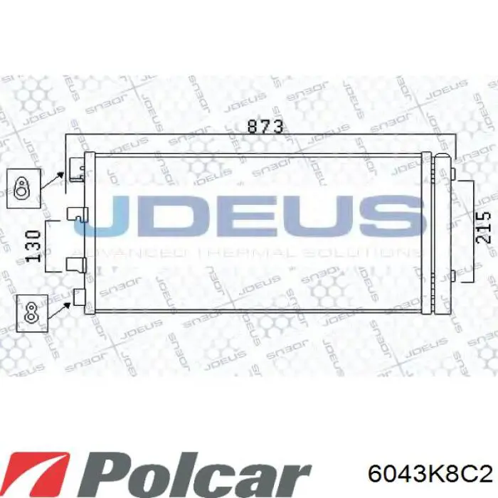 Радиатор кондиционера 6043K8C2 Polcar