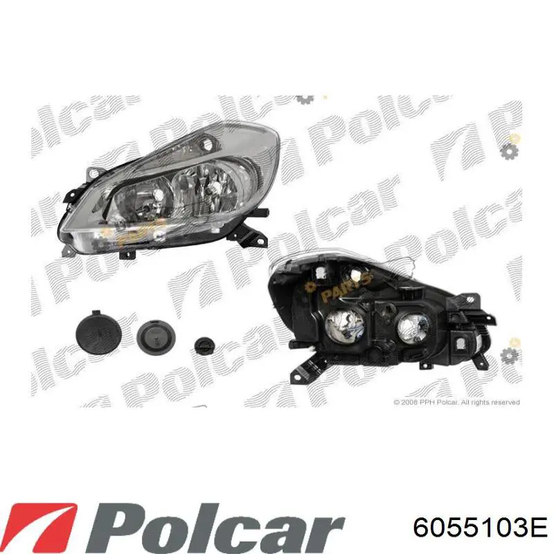 Фара правая 6055103E Polcar