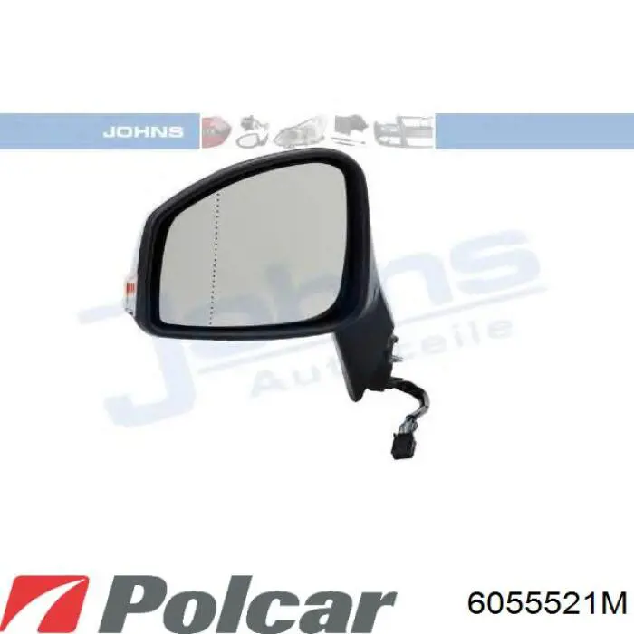 Правое боковое зеркало Polcar 6055521M