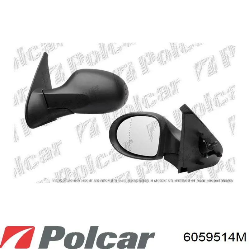 Левое боковое зеркало 6059514M Polcar