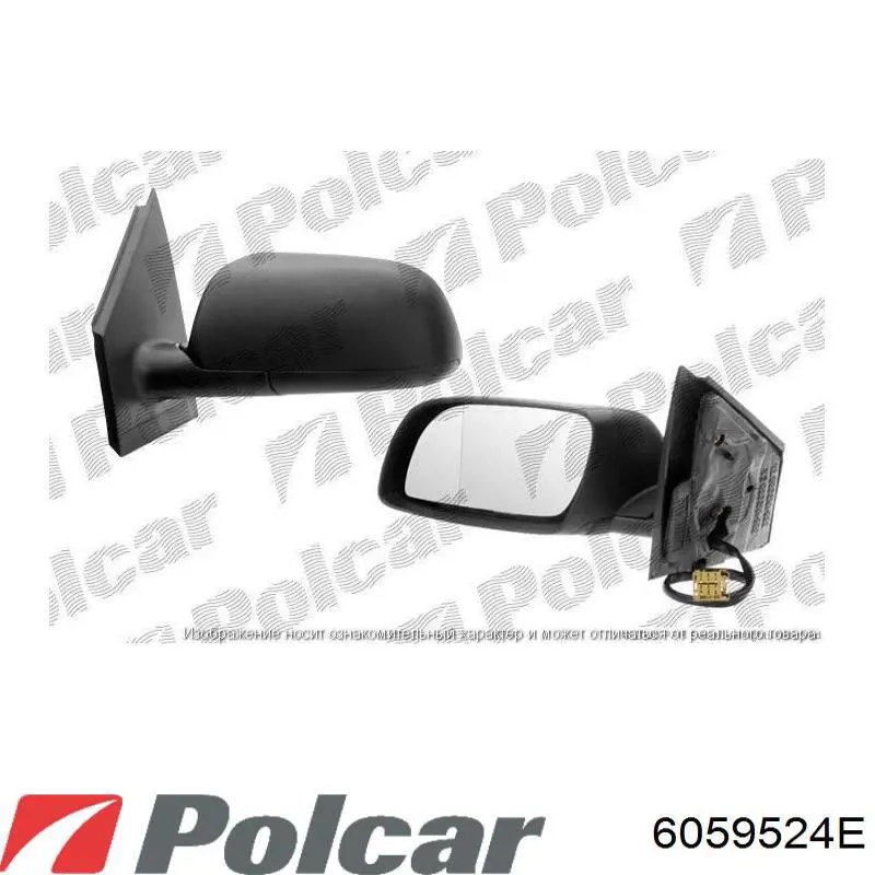 Накладка (крышка) зеркала заднего вида правая 6059524E Polcar