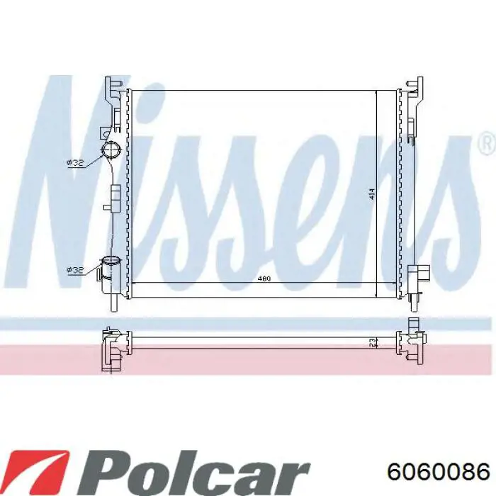 Радиатор охлаждения Polcar 6060086