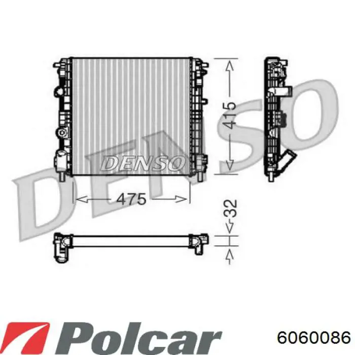 6060086 Polcar Радиатор основной