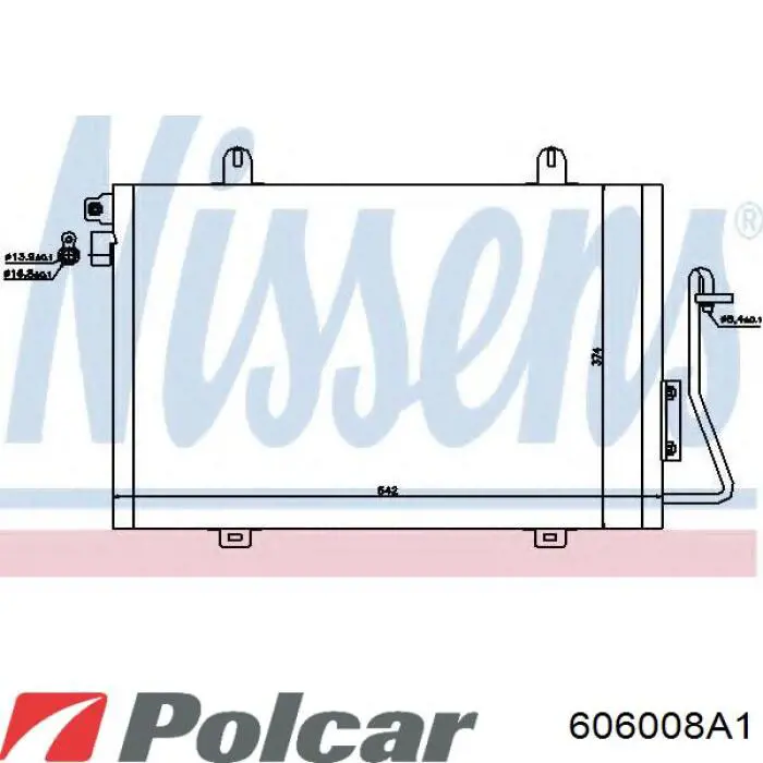 Радиатор охлаждения двигателя Polcar 606008A1 цена, от 28.93 USD