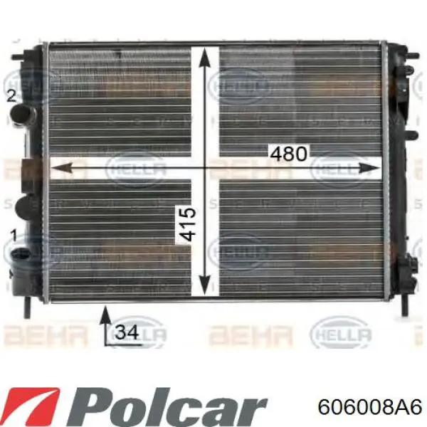 606008A6 Polcar радиатор