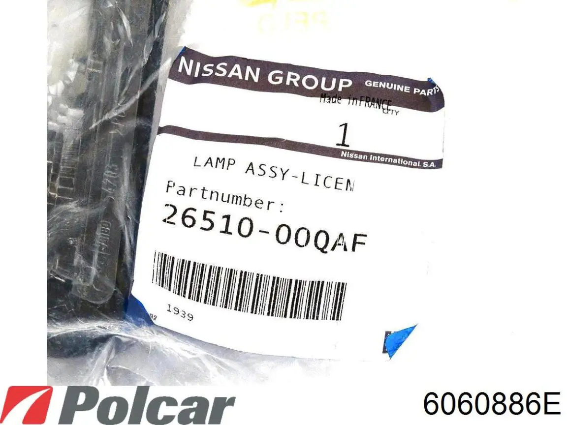 Правый катафот заднего бампера 6060886E Polcar