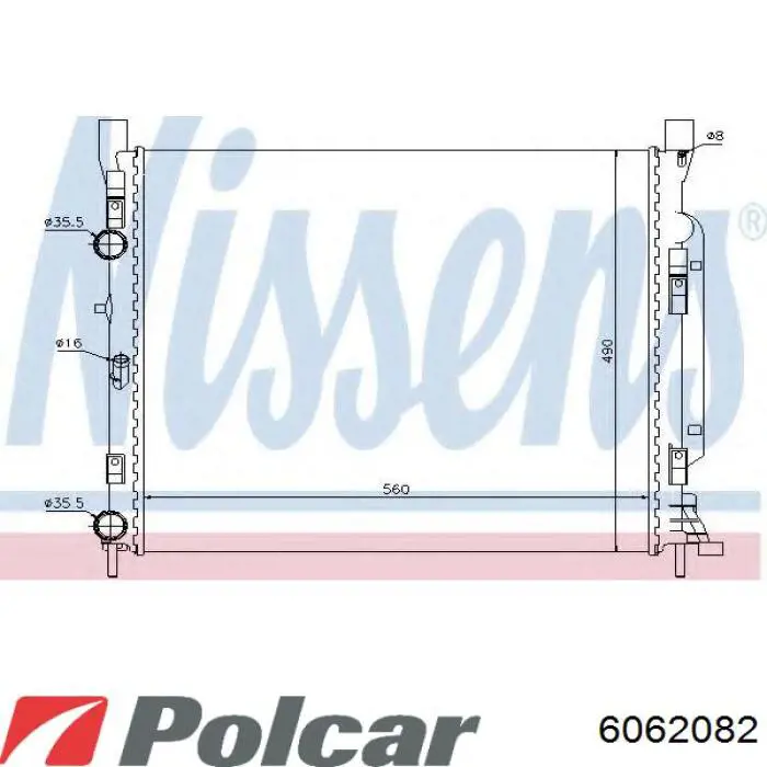 Радиатор 6062082 Polcar