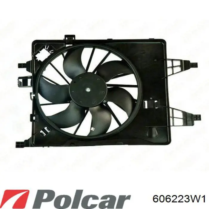 Электровентилятор охлаждения в сборе (мотор+крыльчатка) POLCAR 606223W1