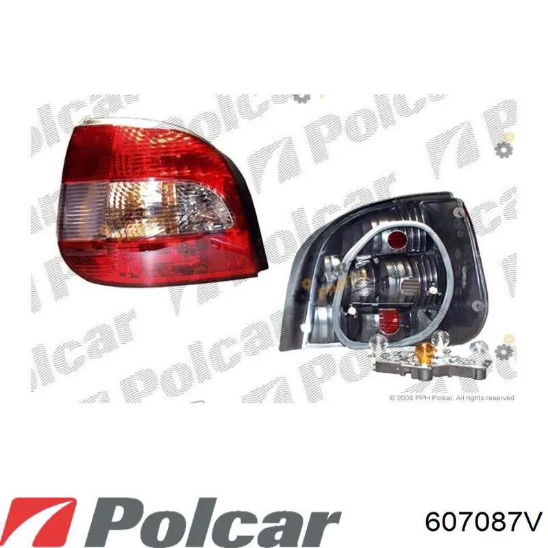 607087-E Polcar фонарь задний левый