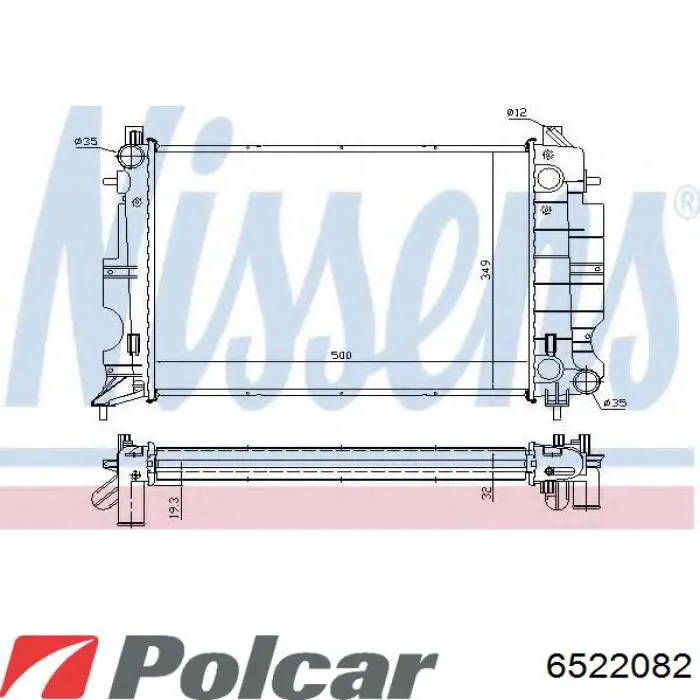 6522082 Polcar Радиатор основной