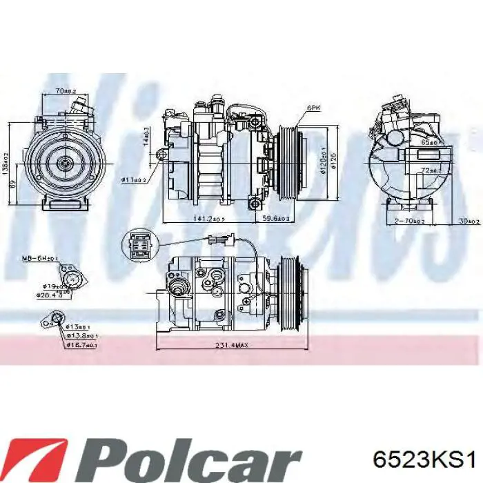 Компрессор системы кондиционирования Sanden PXV168614 цена, от 172.40 USD