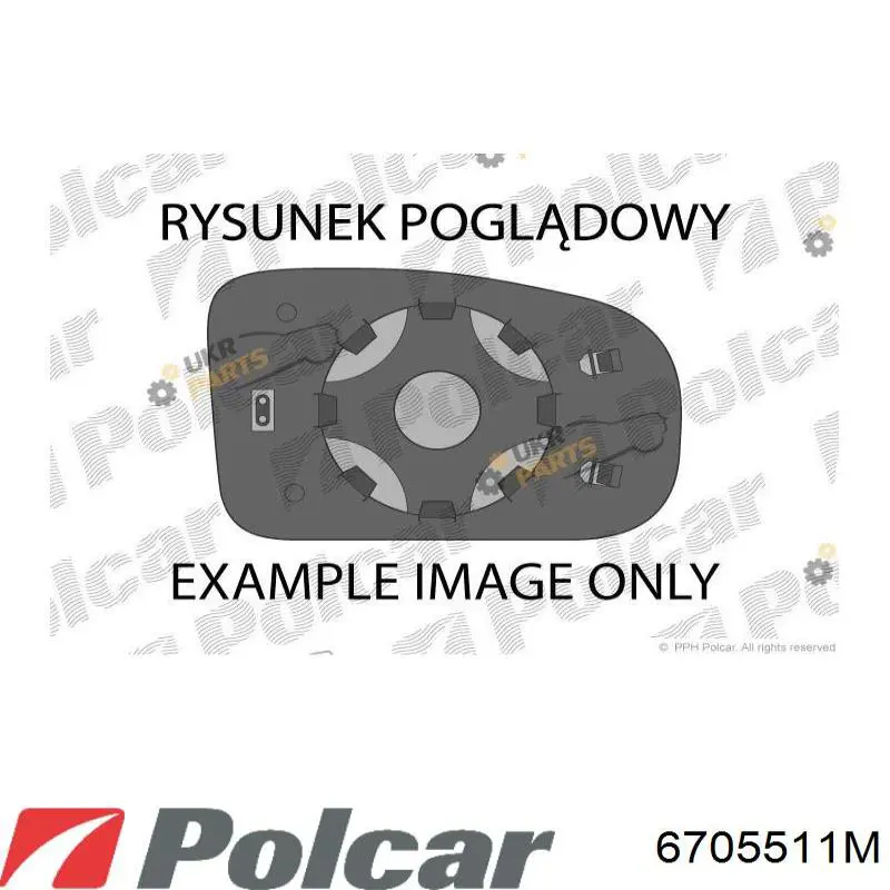 6705511M Polcar Левое боковое зеркало