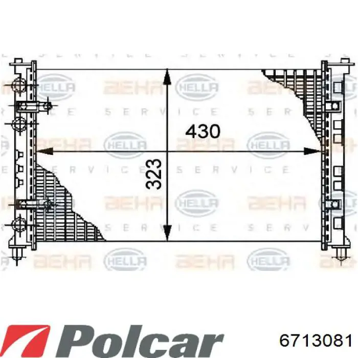 Радиатор 6713081 Polcar