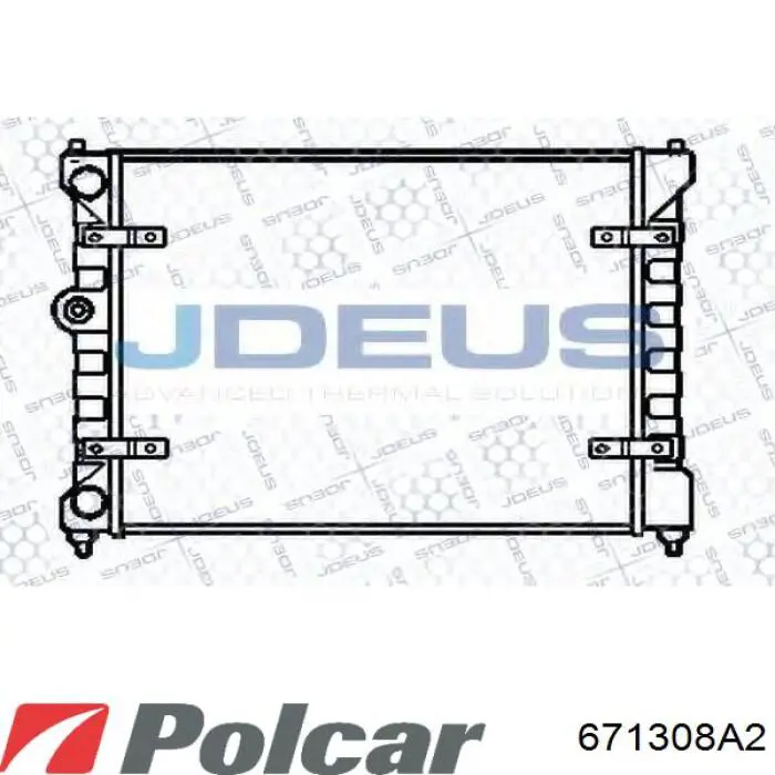 Радиатор охлаждения двигателя Polcar 671308A2 цена, от 41.08 USD