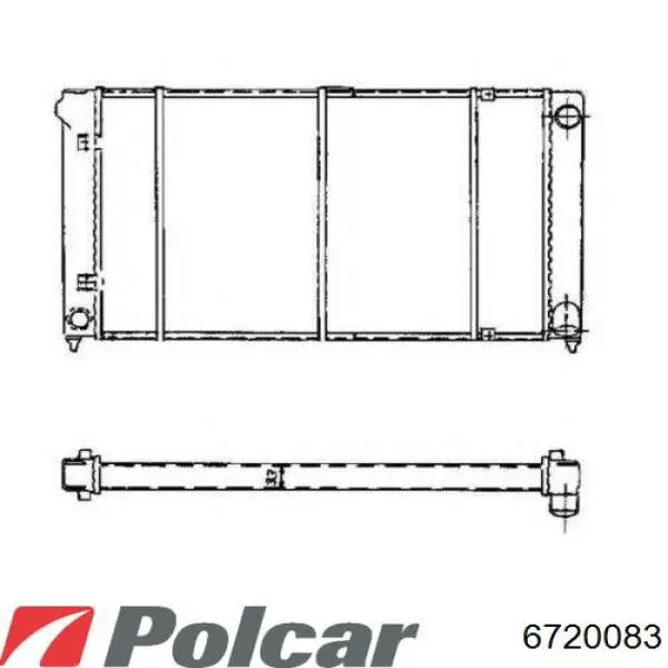 Радиатор охлаждения двигателя Polcar 6720083 цена, от 39.97 USD
