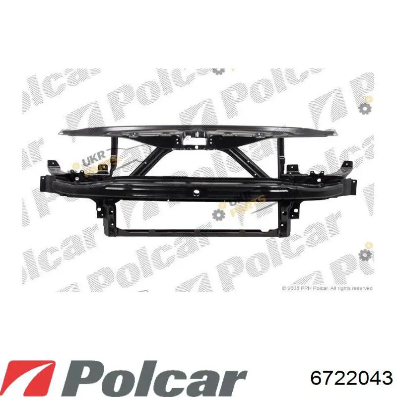 6722043 Polcar суппорт радиатора в сборе (монтажная панель крепления фар)