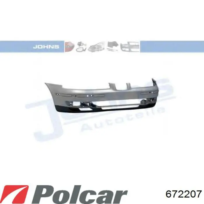 672207 Polcar Бампер передний в сборе