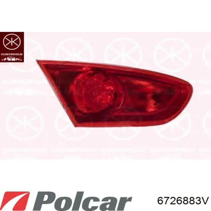 Фонарь задний правый внутренний 6726883V Polcar