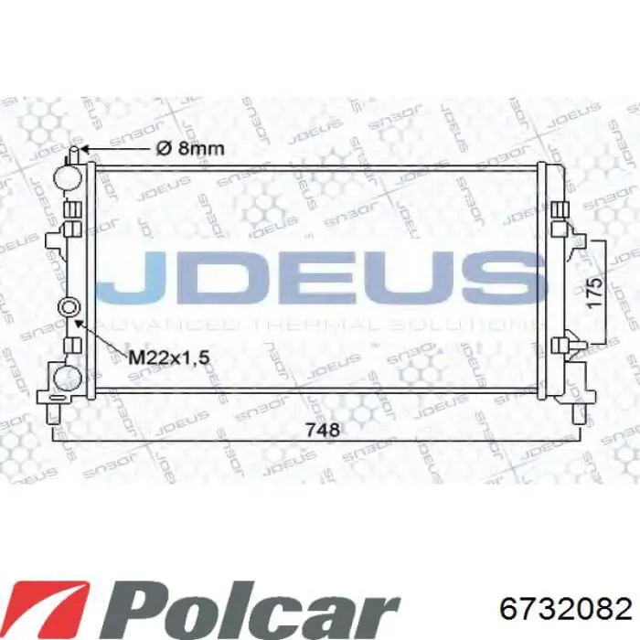 Радиатор 6732082 Polcar