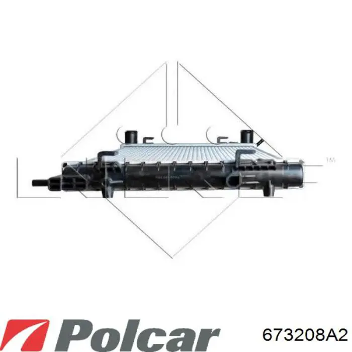 Radiador refrigeración del motor 673208A2 Polcar