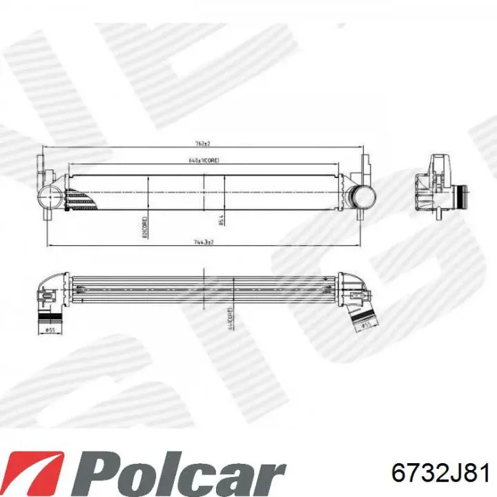 6732J8-1 Polcar интеркулер