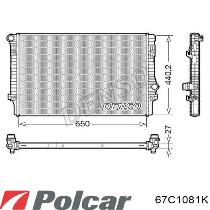 Радиатор 67C1081K Polcar