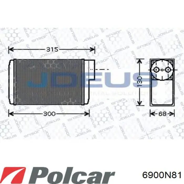 Радиатор печки 6900N81 Polcar