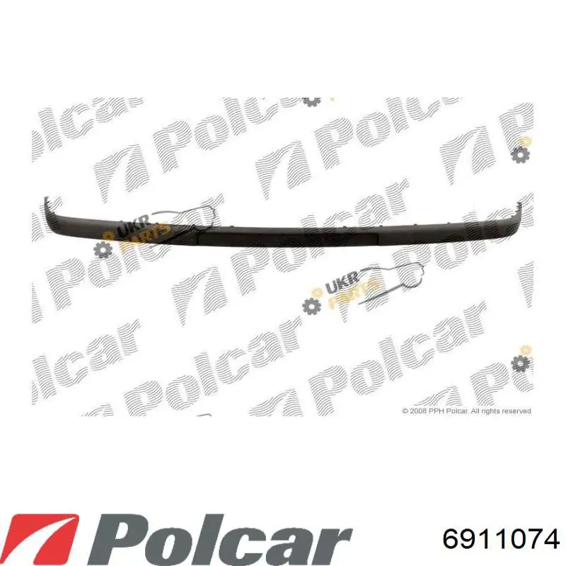 6911074 Polcar молдинг бампера переднего