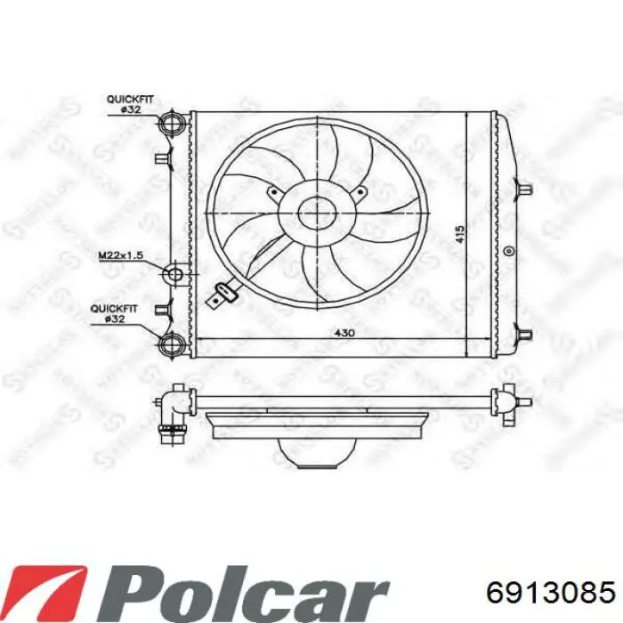 BM841 Magneti Marelli Радиатор основной