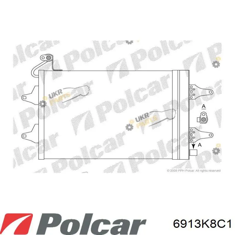 Конденсатор кондиционера Polcar 6913K8C1 цена, от 61.62 USD