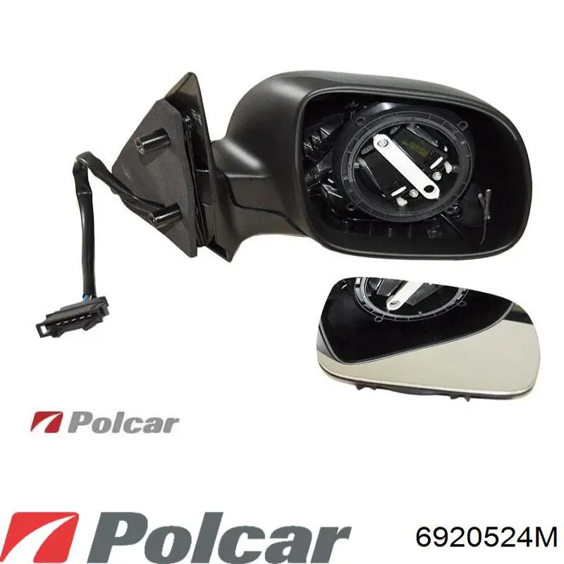 Наружное зеркало правое Polcar 6920524M цена, от 31.41 USD