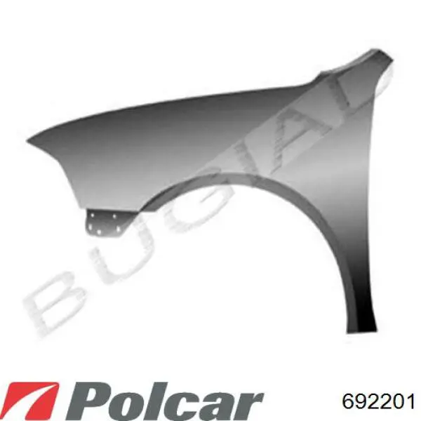 Крыло переднее левое Polcar 692201 цена, от 42.48 USD