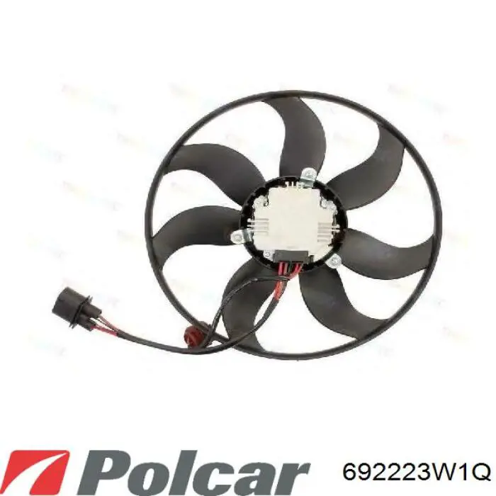 692223W1Q Polcar электровентилятор охлаждения в сборе (мотор+крыльчатка правый)