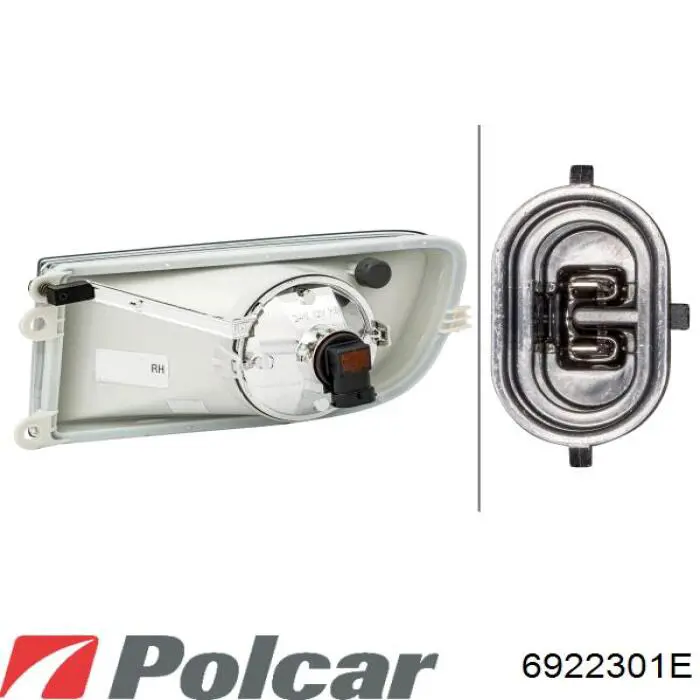 Фара противотуманная правая 6922301E Polcar