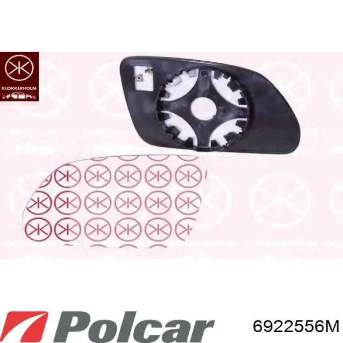 6922556M Polcar Зеркальный элемент правого зеркала заднего вида