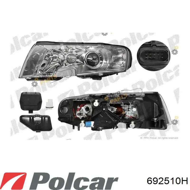 Фара правая 692510H Polcar