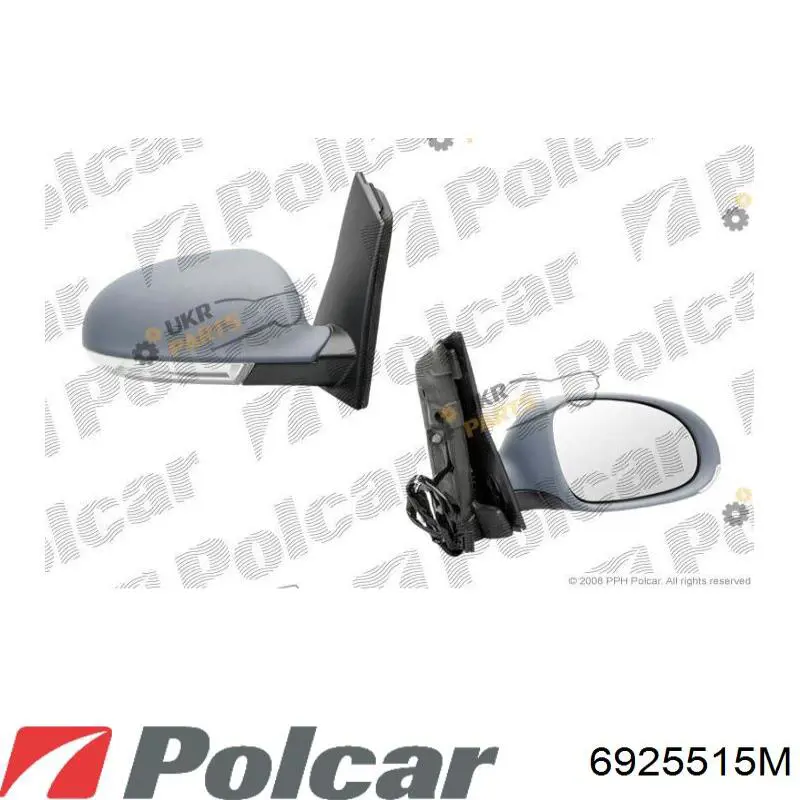 Зеркало заднего вида, левое Polcar 6925515M цена, от 78.55 USD