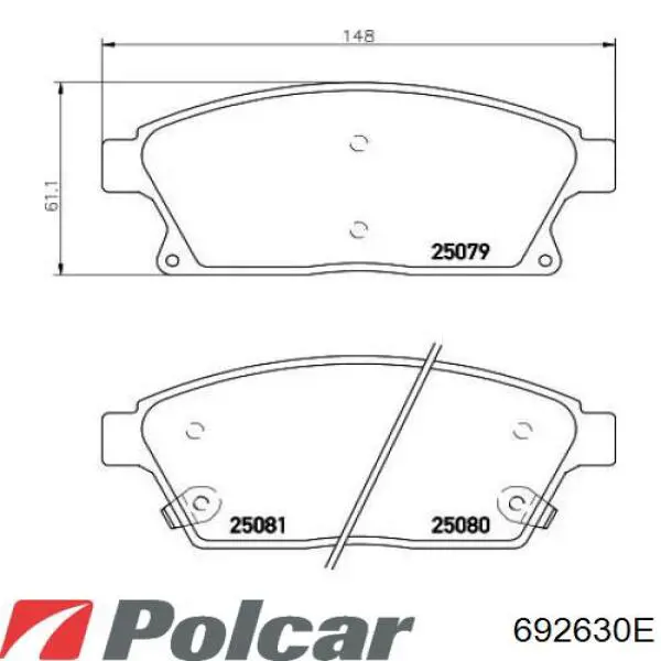 Фара противотуманная правая 692630E Polcar