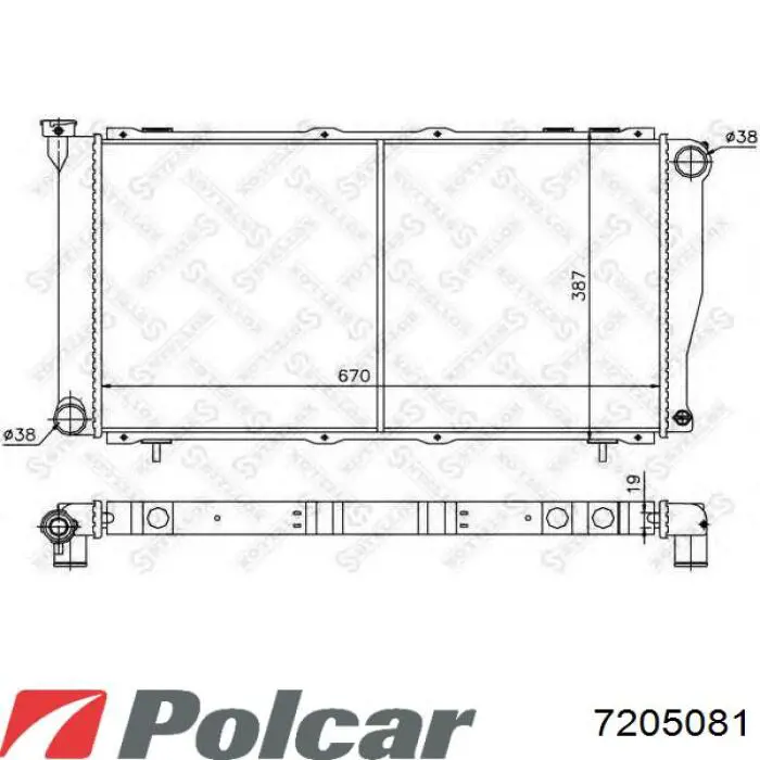 7205081 Polcar Радиатор основной