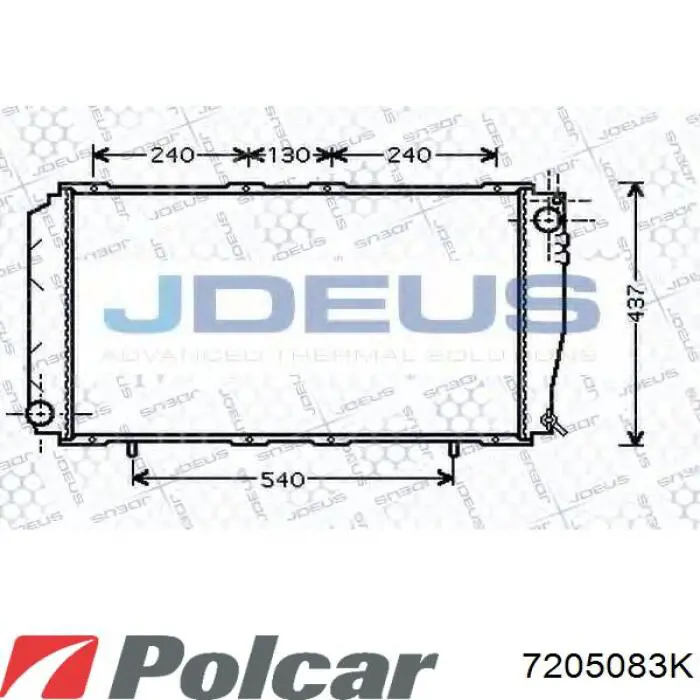 Радиатор 7205083K Polcar